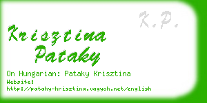 krisztina pataky business card